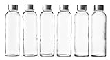 Epica 18-Oz. Glass Water Bottles with Lids, Juice Bottles - BPA Free & Eco-Friendly Reusable...